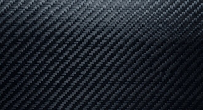 Dark grey carbon fiber tileable texture background with a seamless woven pattern ideal for automotive, technology, and industrial design concepts.