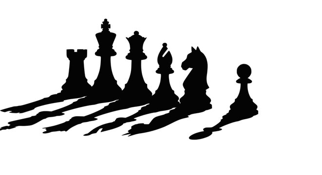 Chess Pawn's Shadow Casts Mighty Kings and Queens, Strategic Thinking