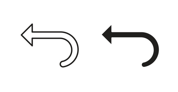Send back line icon vector set.