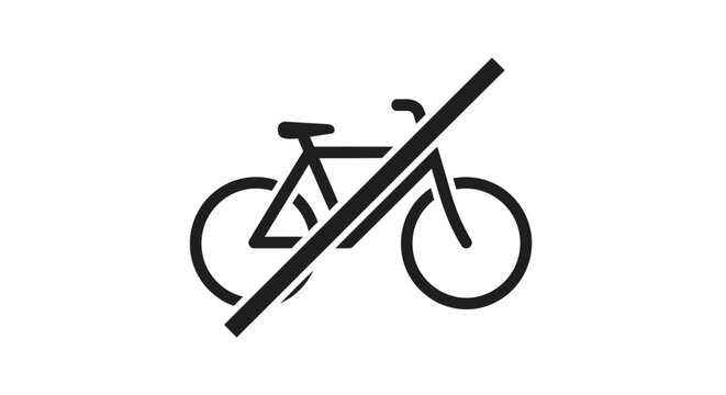 No Bicycle Sign Traffic Symbol.