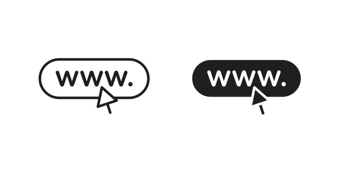 Url line icon vector set.