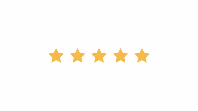Five-Star animation ratings are orange, starting with one star. 4K Videos