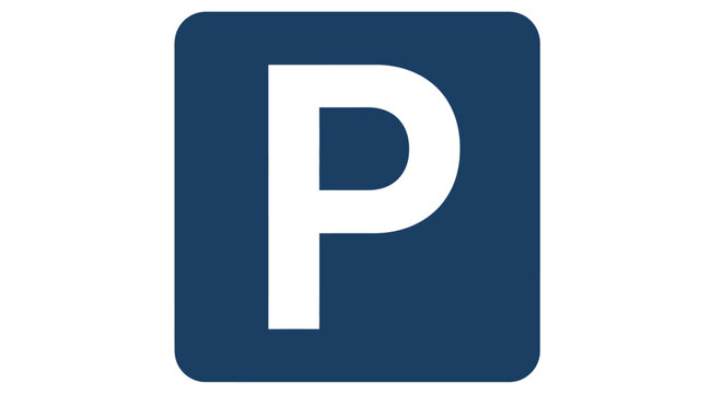 Large white letter P symbol.