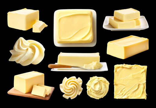 Assorted Butter Blocks Swirls Element Design Set