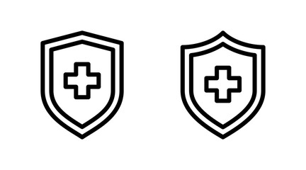 Obraz premium Health insurance icon set vector. Insurance document sign and symbol