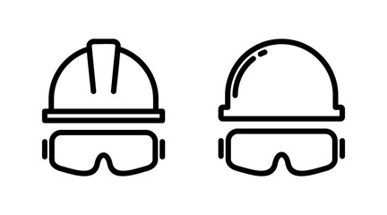 Fototapeta premium Helmet icon set vector. Motorcycle helmet sign and symbol. Construction helmet icon. Safety helmet