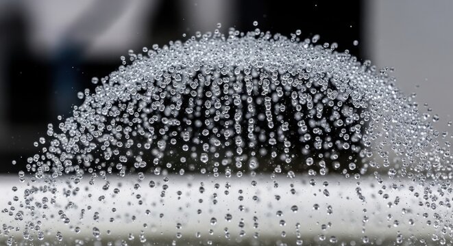 Water Droplets Falling from a Shower Head