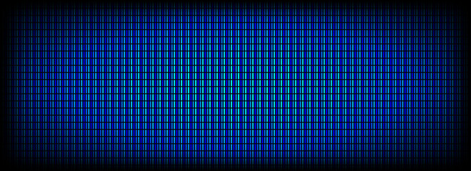 Fototapeta premium Blue pixel screen pattern. LED TV screen background. LCD display grid dots wallpaper. Glowing diode pixels videowall concept. Projector or television monitor texture backdrop. Vector wallpaper