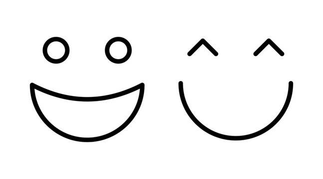 smile icon set vector. smile emoticon icon. feedback sign and symbol