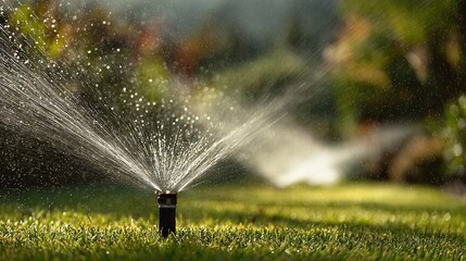 Automatic Lawn Sprinkler System Irrigation.