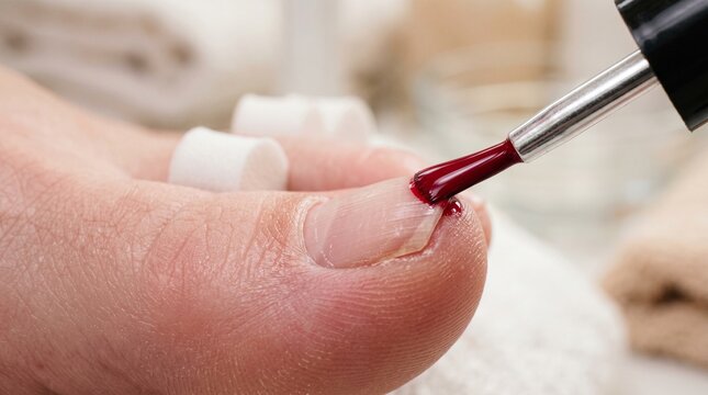 The Crimson Crescent: Toenail Polish Creeping into the Hyponychium (Under-Nail Space)