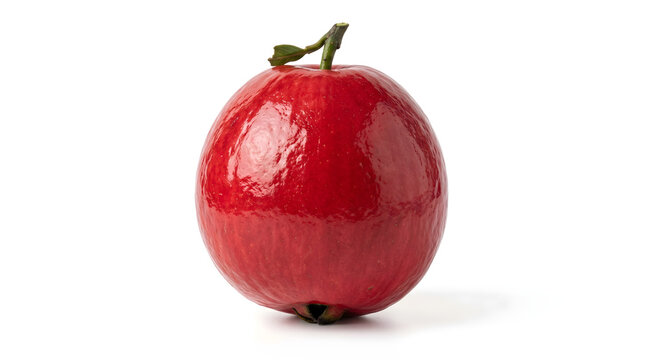 Fresh Red Wax Apple Fruit Isolated on White Background for Healthy Eating and Nutrition