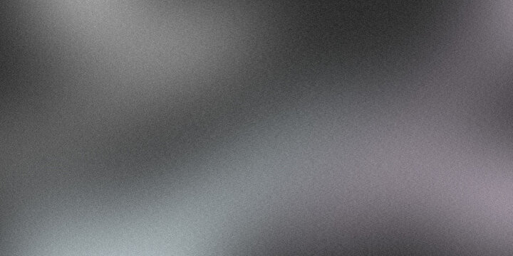 Abstract Noise Gradient Background &ndash; Stylish Monochrome Aurora with Cool Silver and Purple Grain Texture