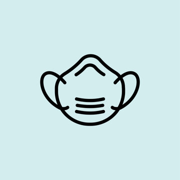 Icon of an N95 mask, essential for filtering virus-laden dust.
