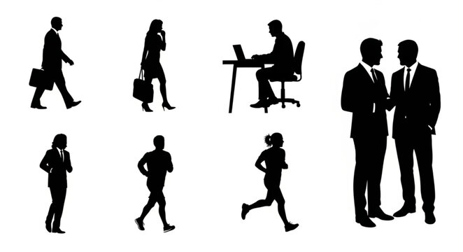 business people silhouettes