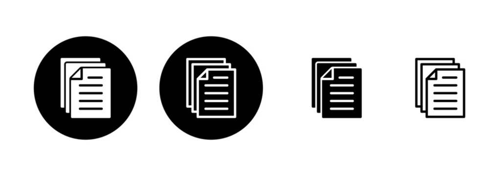 Document icon logo design. Paper sign and symbol. File Icon