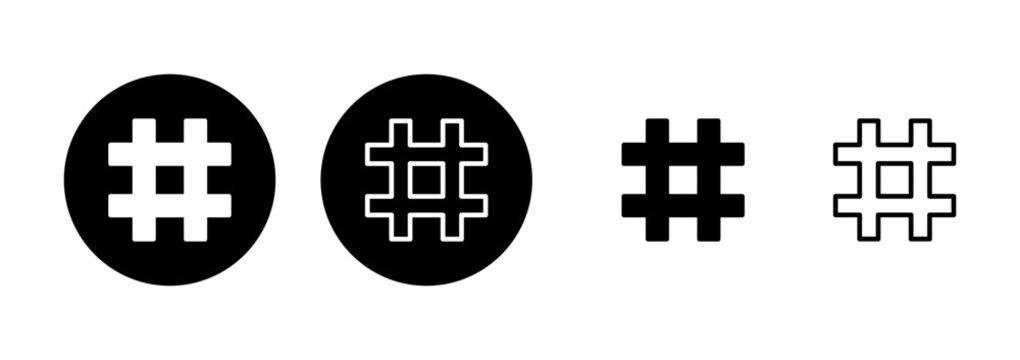 Hashtag icon logo design. hashtag sign and symbol