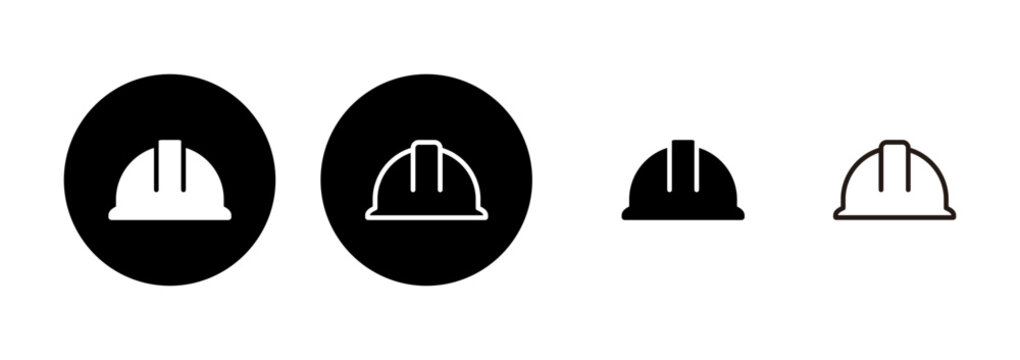 Helmet icon logo design. Motorcycle helmet sign and symbol. Construction helmet icon. Safety helmet