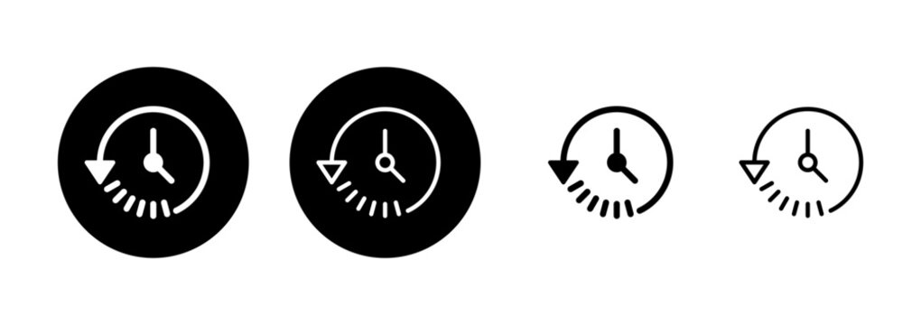 History icon logo design. recent event history sign and symbol