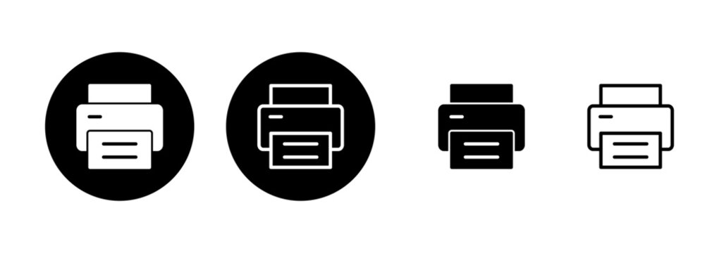 Print icon logo design. printer sign and symbol