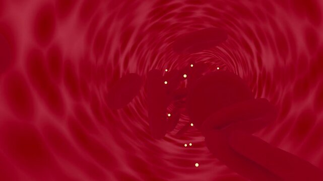 Medication clears blood clots and restores cerebral vascular health. After taking the medication, blood vessels are unblocked, new blood vessels grow in the brain. Cerebrovascular Disease Solution.3D.