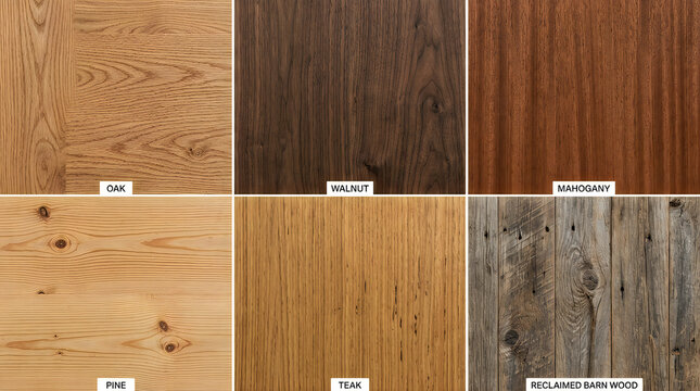 Six high quality seamless wood textures including oak walnut mahogany pine teak and barn wood
