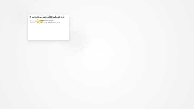 Animated article highlight callout on white background