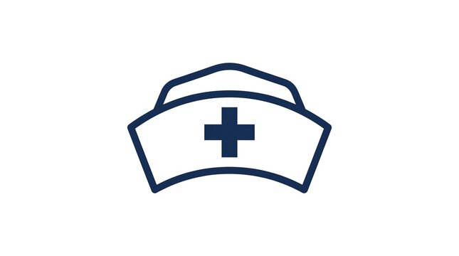 nurse's hat vector logo