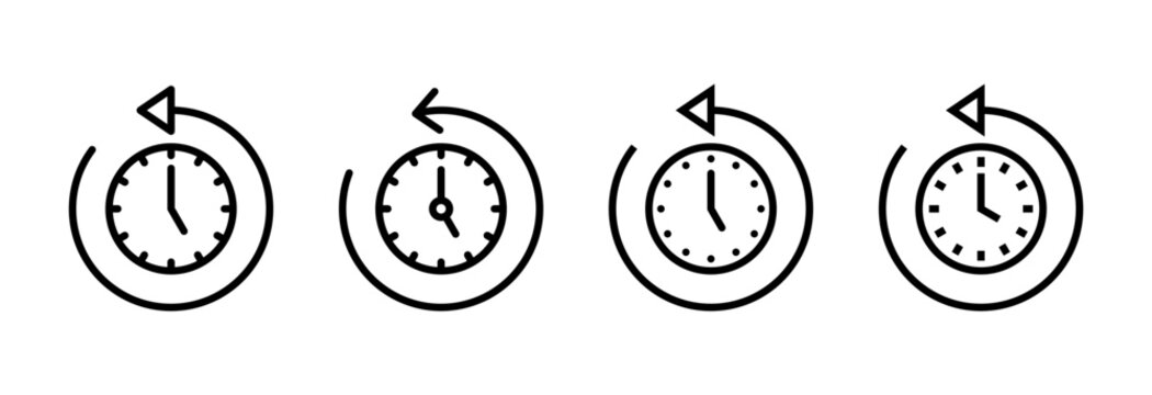 History icon symbol for apps and websites. recent event history sign and symbol