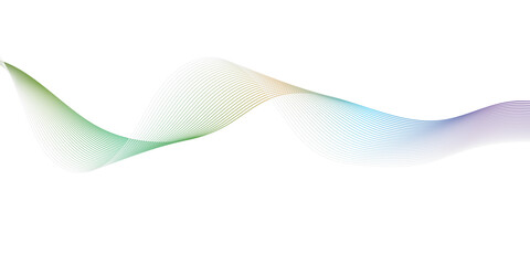 Fototapeta premium Soft Green Blue Gradient Wave Abstract Background with Elegant Flowing Line Pattern.
