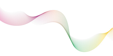 Fototapeta premium Colorful Gradient Ribbon Wave Abstract Background with Elegant Flowing Line Design