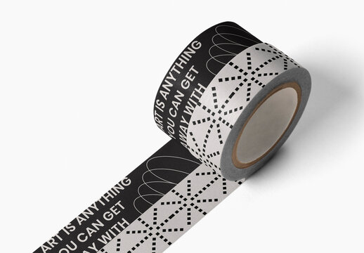 Decorative Tape Mockup With Artistic Design PSD