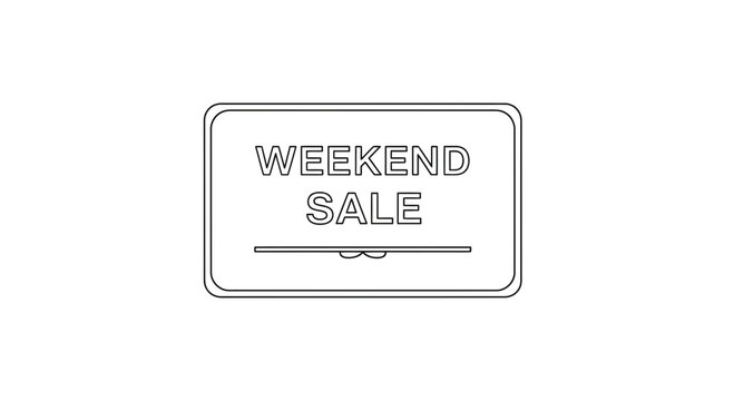 Weekend Sale Sign - Graphic Design Element for Retail Promotions