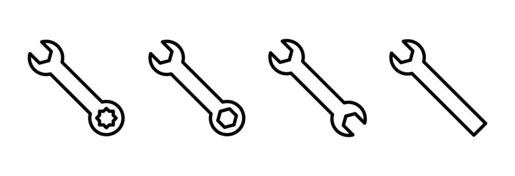 Wrench icon symbol for apps and websites. repair icon. tools sign and symbol