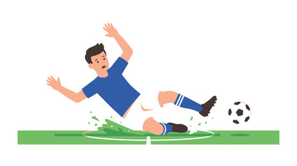 Soccer Player Falling on Field © Humanoon Studio