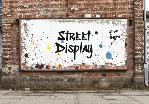 Urban Graffiti Art Wall Mockup PSD