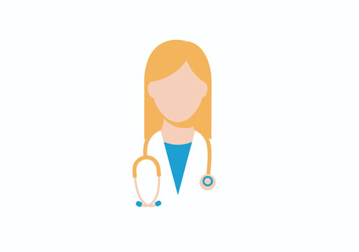 Barbie vector blonde female doctor wearing a white lab coat