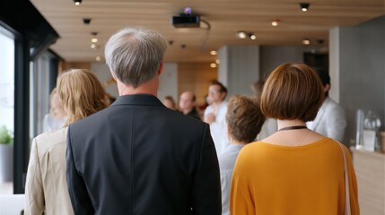 Fototapeta premium Business people attending a professional seminar or workshop