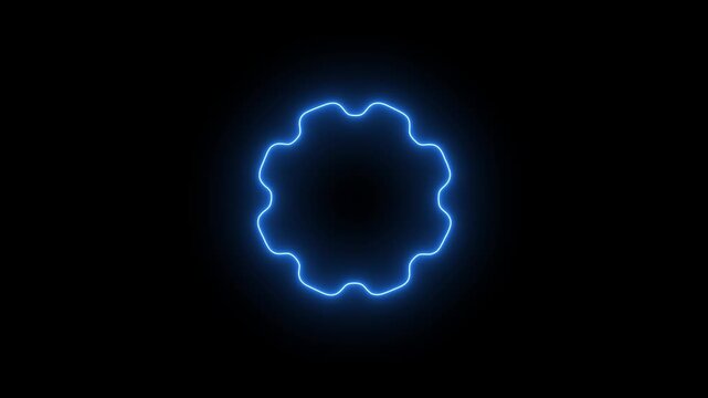 glowing neon setting icon doller animation