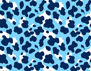 Fototapeta premium Abstract blue and white pattern with organic shapes for backgrounds and design