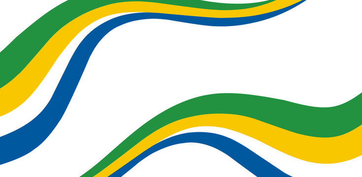 Wavy colorful lines on white background.Multicolored wavy lines on a white background