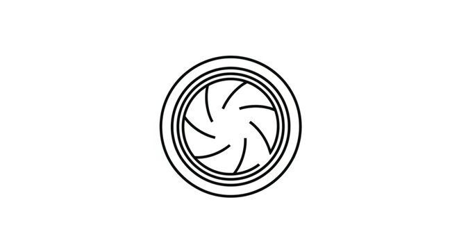 Camera Lens Icon Graphic Design.