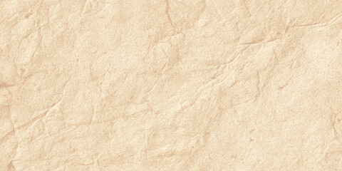Fototapeta premium Beige crumpled paper texture background with wrinkles and creases for design and craft projects