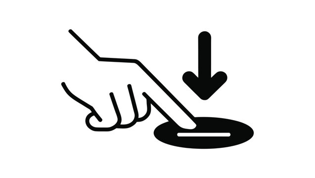 Flush handle icon toilet lever symbol vector illustration