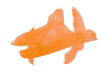 Fototapeta premium orange brush isolated on transparent background orange watercolor
