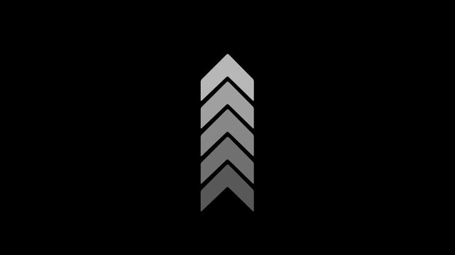 Direction concept, neon arrow icon, arrows indicates the direction of the overlay video layer. and looping neon line arrow icon animation.