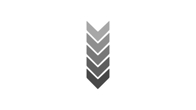 Direction concept, neon arrow icon, arrows indicates the direction of the overlay video layer. and looping neon line arrow icon animation.