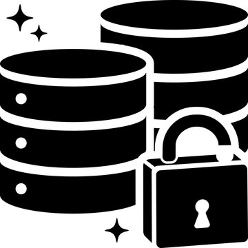 decryption icon concept in blue color