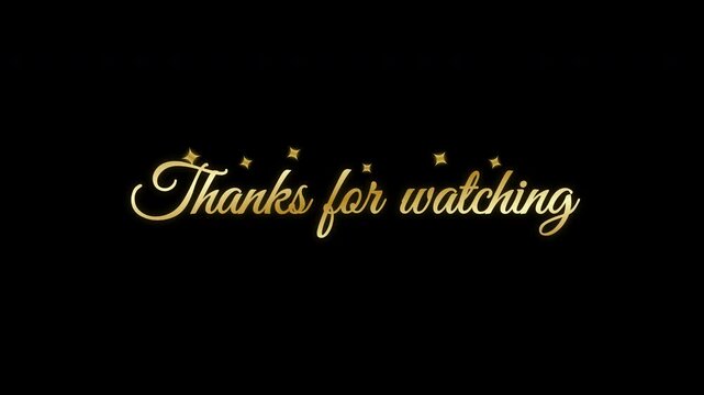 Animated typographic End screen with thank you message.