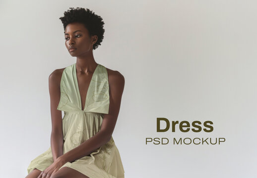 Elegant Dress PSD Mockup